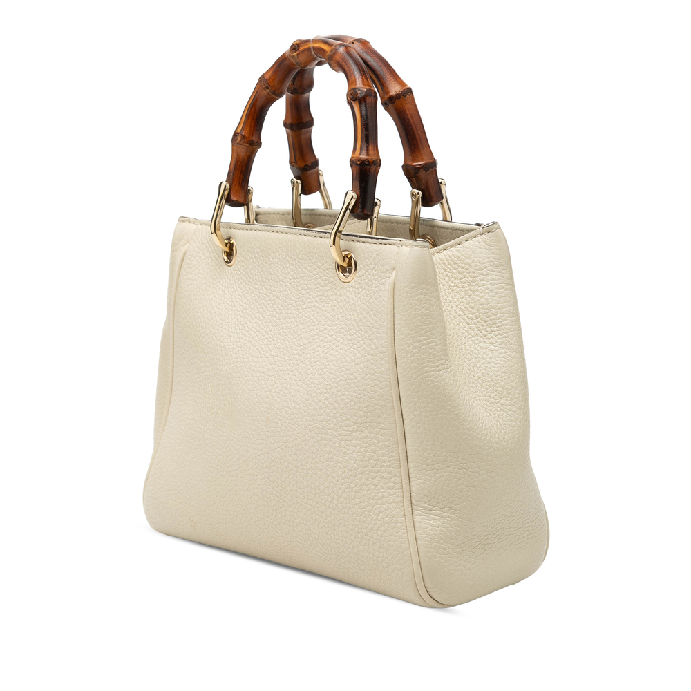 Pre-Loved Gucci Mini Calfskin Bamboo Shopper Satchel - Picture 2 of 8
